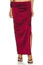 view 1 of 5 Soulmate Maxi Skirt in Burgundy