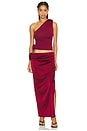 view 5 of 5 Soulmate Maxi Skirt in Burgundy