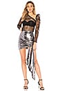 view 5 of 4 JUPE COURTE MARTINI in Silver Lame