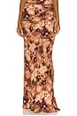 view 1 of 6 Hudson Maxi Skirt in Chocolate Floral