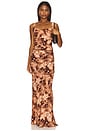 view 5 of 6 Hudson Maxi Skirt in Chocolate Floral
