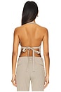 view 4 of 6 Butterfly Tie Top in Beige Gingham