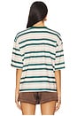 view 3 of 4 Emerging Tee in Green Stripe