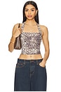 view 1 of 4 Rouje Halter Top in Leopard Fade