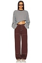 view 4 of 5 Bloom Long Sleeve Top in Chocolate Sea Stripe