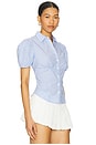 view 2 of 5 Mon Cheri Blouse in Blue Stripe