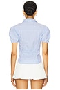 view 3 of 5 Mon Cheri Blouse in Blue Stripe