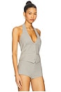 view 2 of 5 Renewal Halter Top in Ash Stripe