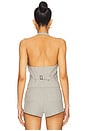 view 3 of 5 Renewal Halter Top in Ash Stripe