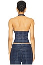 view 3 of 4 Renewal Halter Top in Indigo Plaid