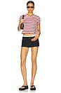 view 4 of 5 North Light Tee in Crimson Stripe