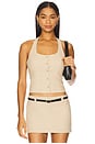 view 1 of 4 Daydreamer Halter Top in Deep Wheat
