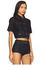 view 2 of 4 Halston Denim Top in Dark Denim