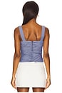 view 3 of 5 Cobain Corset Top in Navy Stripe