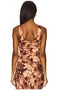 view 3 of 4 Cobain Corset Top in Chocolate Floral