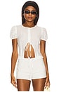 view 1 of 4 Bardot Top in Porcelain