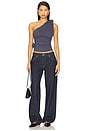 view 5 of 5 Rendezvous One Shoulder Top in Deep Sea