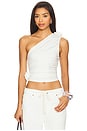 view 1 of 5 Rendezvous One Shoulder Top in Porcelain