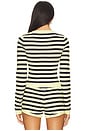 view 3 of 4 Barbie Long Sleeve Top in Navy Stripe