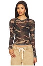 view 1 of 4 The Boulevard Mesh Top in Camo