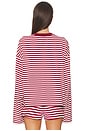 view 3 of 5 Bloom Long Sleeve Top in Wine Stripe