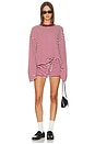 view 4 of 5 Bloom Long Sleeve Top in Wine Stripe