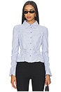 view 1 of 5 Manor Shirt in Blue Stripe