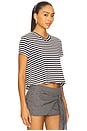 view 2 of 4 North Light Tee in Navy White Stripe