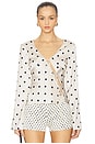 view 1 of 5 Mariah Long Sleeve Top in Cream Polka