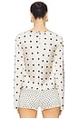 view 4 of 5 Mariah Long Sleeve Top in Cream Polka