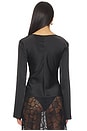 view 3 of 4 Mariah Long Sleeve Top in Onyx