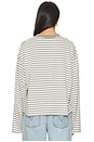 view 3 of 4 Bloom Long Sleeve Top in Ash Stripe