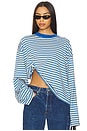 view 1 of 5 Bloom Long Sleeve Top in Mickey Blue Stripe