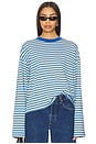 view 2 of 5 Bloom Long Sleeve Top in Mickey Blue Stripe