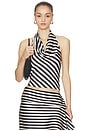 view 1 of 4 Heritage Halter Top in Cream Stripe