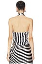 view 3 of 4 Heritage Halter Top in Cream Stripe
