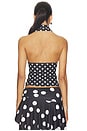 view 3 of 4 Safari Halter Top in Noir Polka