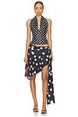 view 4 of 4 Safari Halter Top in Noir Polka