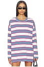 view 2 of 5 Horizon Long Sleeve Top in Dusty Blue Stripe