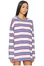 view 3 of 5 Horizon Long Sleeve Top in Dusty Blue Stripe
