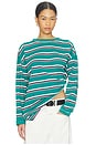 view 1 of 5 Horizon Long Sleeve Top in Forest Stripe