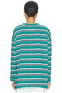 view 4 of 5 Horizon Long Sleeve Top in Forest Stripe