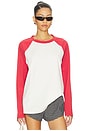 view 1 of 4 Kravitz Baseball Tee in Crimson