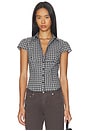 view 1 of 5 Mon Cheri Blouse in Noir Plaid