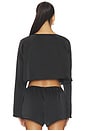 view 3 of 4 Gloss Long Sleeve Top in Noir