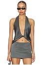 view 1 of 4 Esme Halter Top in Dark Olive