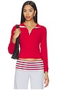 view 1 of 4 Mile High Long Sleeve Top in Crimson