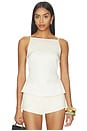 view 2 of 4 Camille Backless Top in Ivory