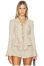 view 1 of 4 Odette Long Sleeve Top in Beige