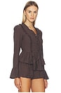 view 2 of 4 Odette Long Sleeve Top in Brown